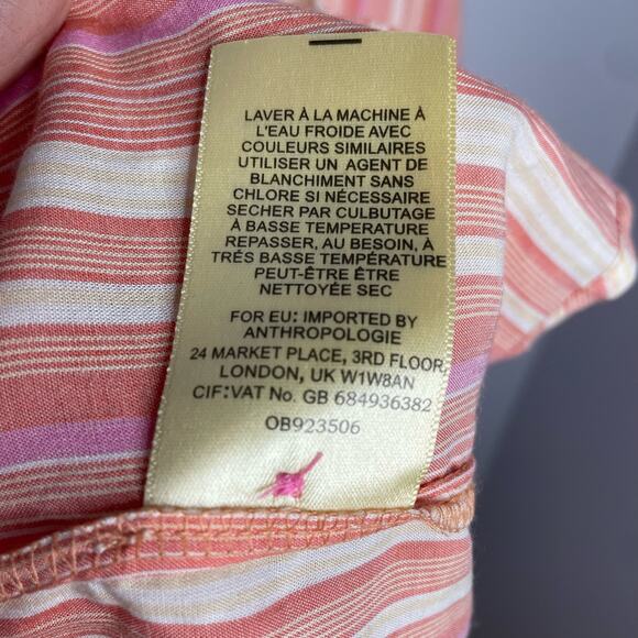 Anthropologie Visayas Stripe Wide Leg Cropped Jumpsuit Women's XS Casual - Picture 12 of 13